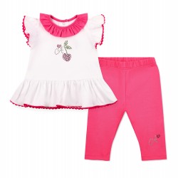 Little A White Phoebe cherry legging set 