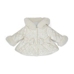 Little A Dolly White Quilted jacket 