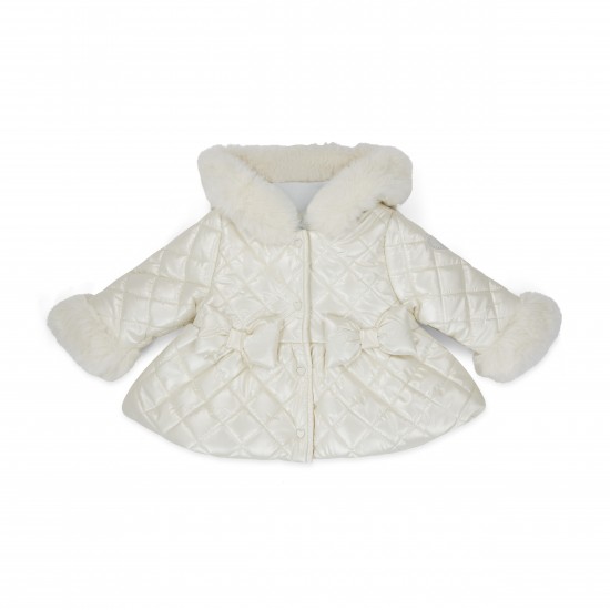 Little A Dolly White Quilted jacket 