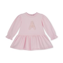 Little A Pale Pink Dream fur intial dress