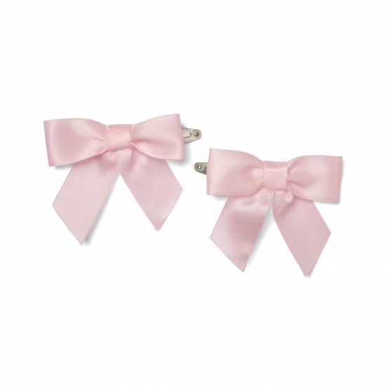 Little A Pale Pink Denver satin hair bow clip 