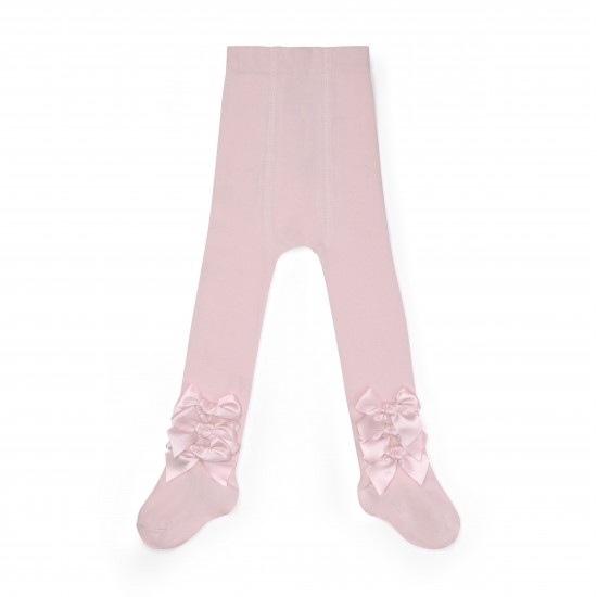 Little A Pale Pink Divine bow tights