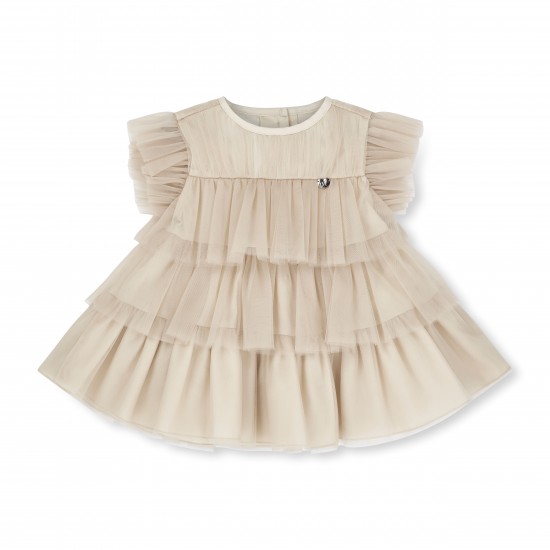 Little A Beige Ella tulle dress 