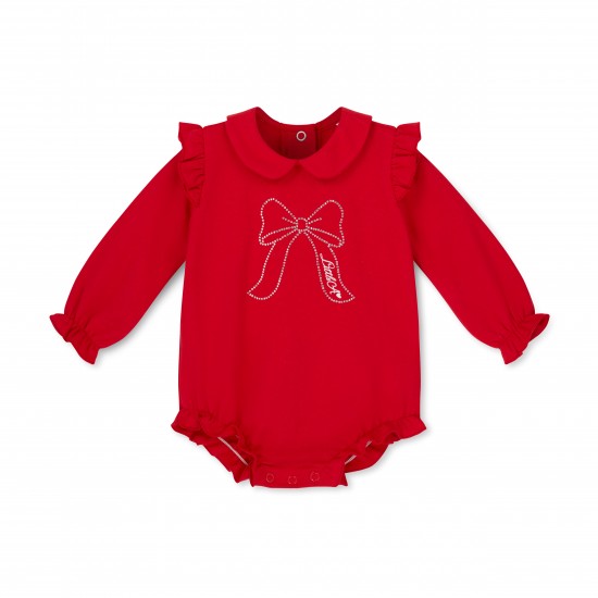 Little A Red Eleisha sweat romper 