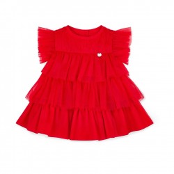 Little A Khloe Red tulle dress