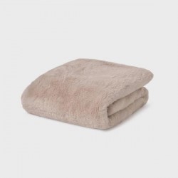 Mayoral Beige fur pom pom blanket 