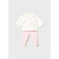 Mayoral cream dotty top with bottoms