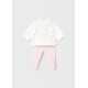 Mayoral cream dotty top with bottoms