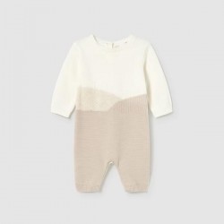 Mayoral Cream/Beige car knit all in one set 
