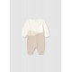 Mayoral Cream/Beige car knit all in one set 