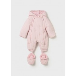 Mayoral Pink dotty snowsuit 