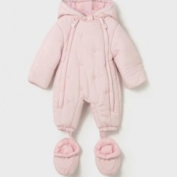 Mayoral Pink dotty snowsuit 