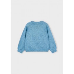 Mayoral Blue knit flower jumper 