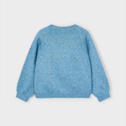 Mayoral Blue knit flower jumper 