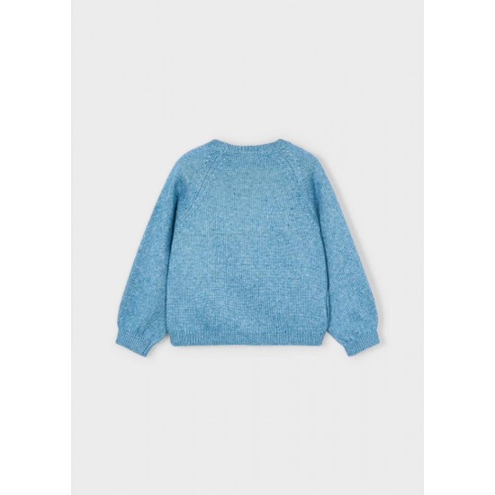 Mayoral Blue knit flower jumper 