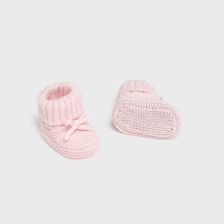Mayoral Pink knit booties