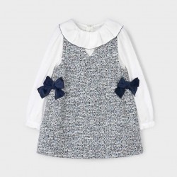 Mayoral Tweed with Blouse pinafore 