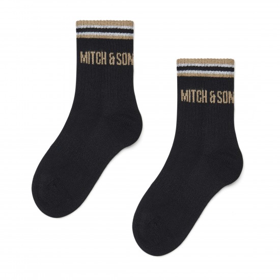Mitch & Son Black Lawson sport sock 