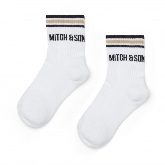 Mitch & Son White Lawson sport sock 