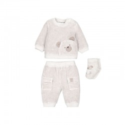 Mayoral Cream teddy 2 piece set with socks