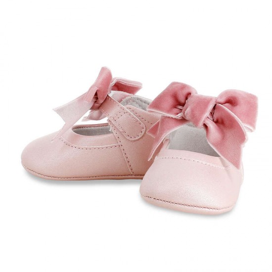 Mayoral Pink Ribbon bow shoes 
