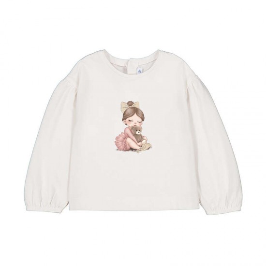 Mayoral White long sleeved top + cord trouser set 