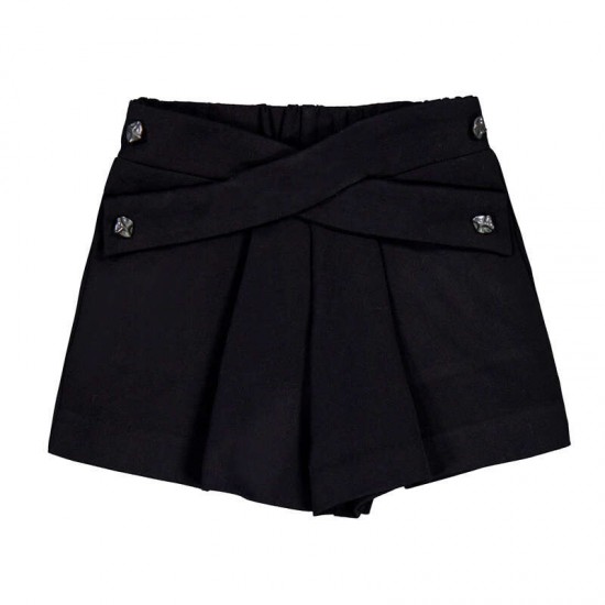 Mayoral Cream flower top with Black skort 