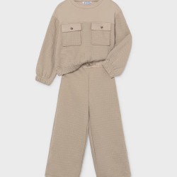 Mayoral Beige sweater + trouser set Mayoral Beige sweater + trouser set