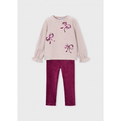 Mayoral Beige sweater + legging set