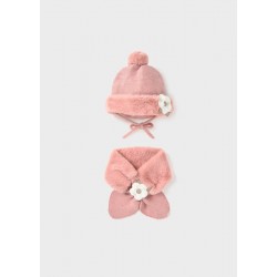 Mayoral Pink fur hat and collard scarf Mayoral Pink fur hat and collard scarf