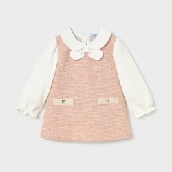 Mayoral Pink tweed pinafore 
