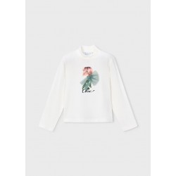 Mayoral Cream top with Green flared trousers