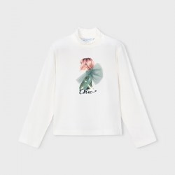 Mayoral Cream top with Green flared trousers