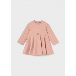 Mayoral Pink/Gold dotty belt dress 