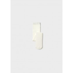 Mayoral Cream plain knit tights 