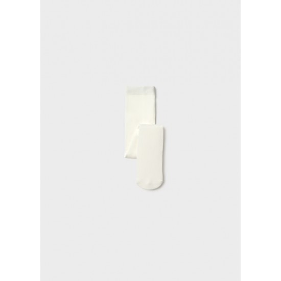 Mayoral Cream plain knit tights 