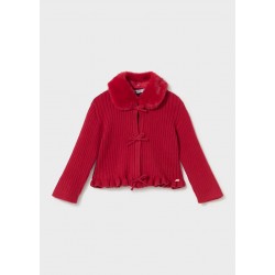 Mayoral Red Knit bow cardigan Mayoral Red Knit bow cardigan