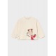 Mayoral Cream top with Red heart legging set 