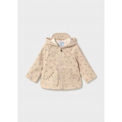 Mayoral Cream heart print waterproof jacket Mayoral Cream heart print waterproof jacket