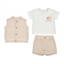 Mayoral 3 piece waistcoat/T-shirt and short set 