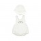 Mayoral Cream romper dungaree + hat set 