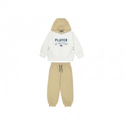 Mayoral Beige hooded tracksuit 