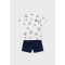 Mayoral White football top + navy shorts set