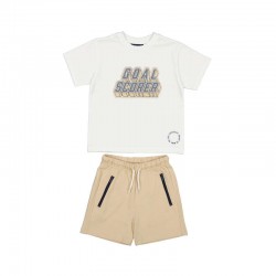 Mayoral White/Beige short set 