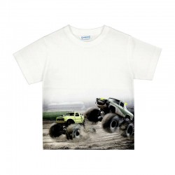 Mayoral Cream monster truck t-shirt 
