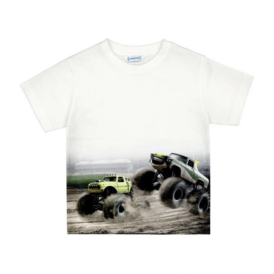 Mayoral Cream monster truck t-shirt 