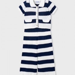 Mayoral Navy/Cream knit trouser set 