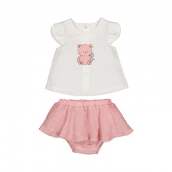 Mayoral Cream/Dusky pink short set 