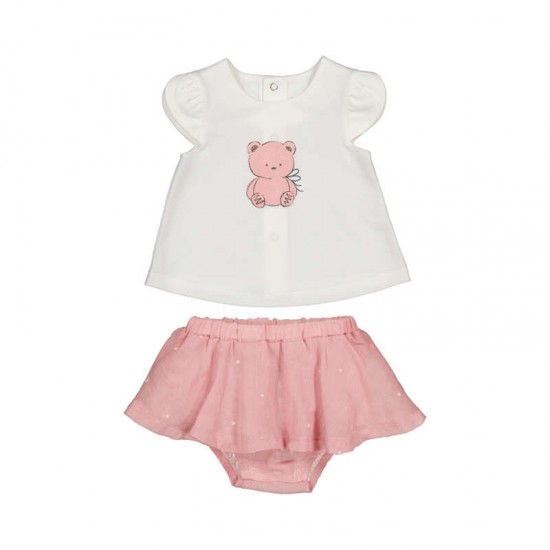 Mayoral Cream/Dusky pink short set 