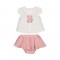Mayoral Cream/Dusky pink short set 